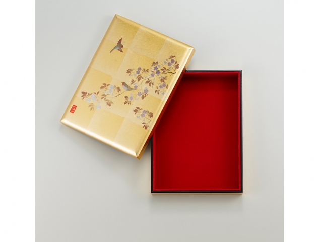 花見鳥 合口文庫 A4サイズ - 金箔 小箱 | 商品から探す | ALEXCIOUS