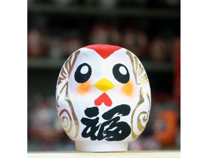 Japanese Papier-Mâché Dharma Figurine Doll Round Daruma Red Lucky Char, Online Shop